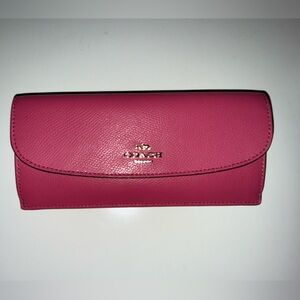 Coach Fuchsia Leather Wallet